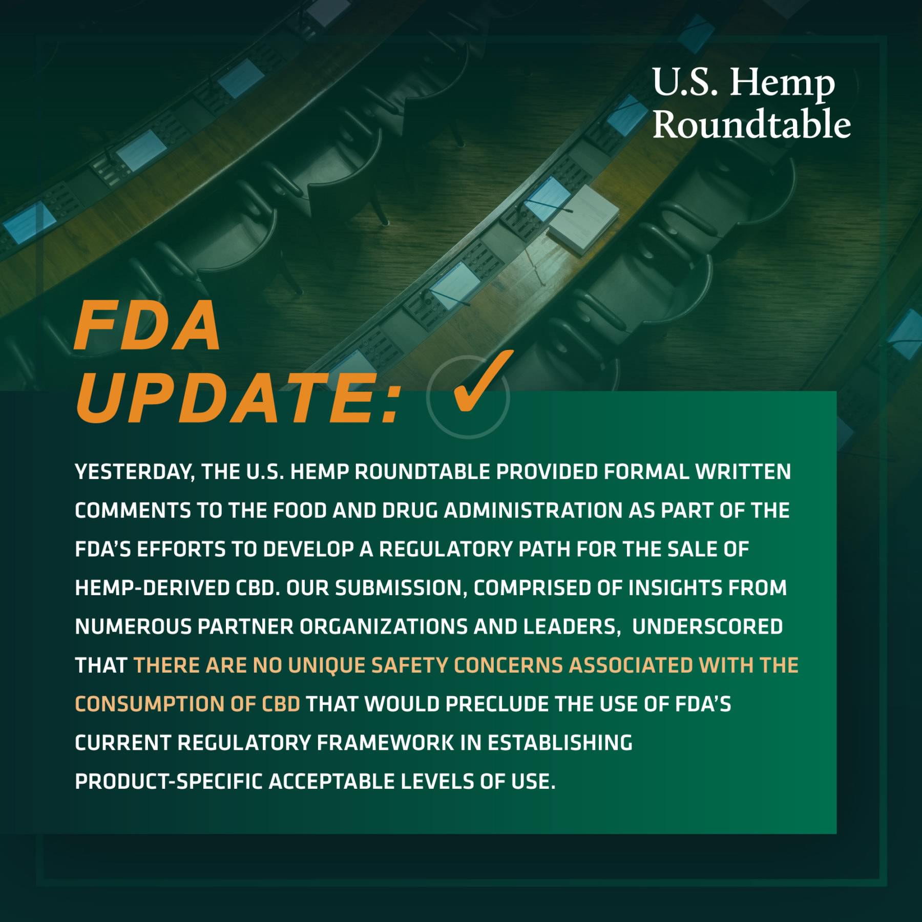 Roundtable To FDA: “CBD Is Safe. Here’s The Data.”