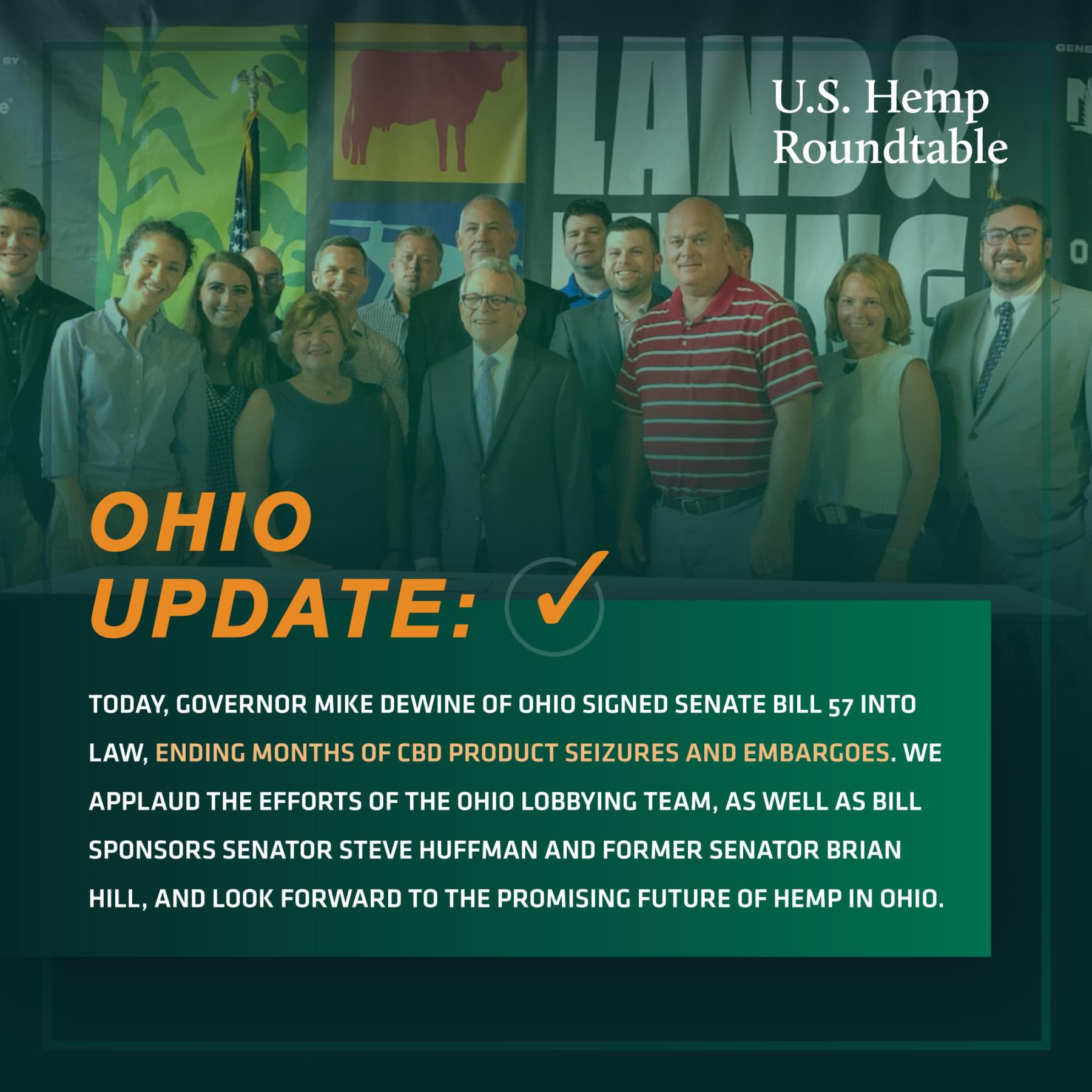 HEMP NEWS FROM OHIO - SENATE BILL 57 PASSES - USHRT