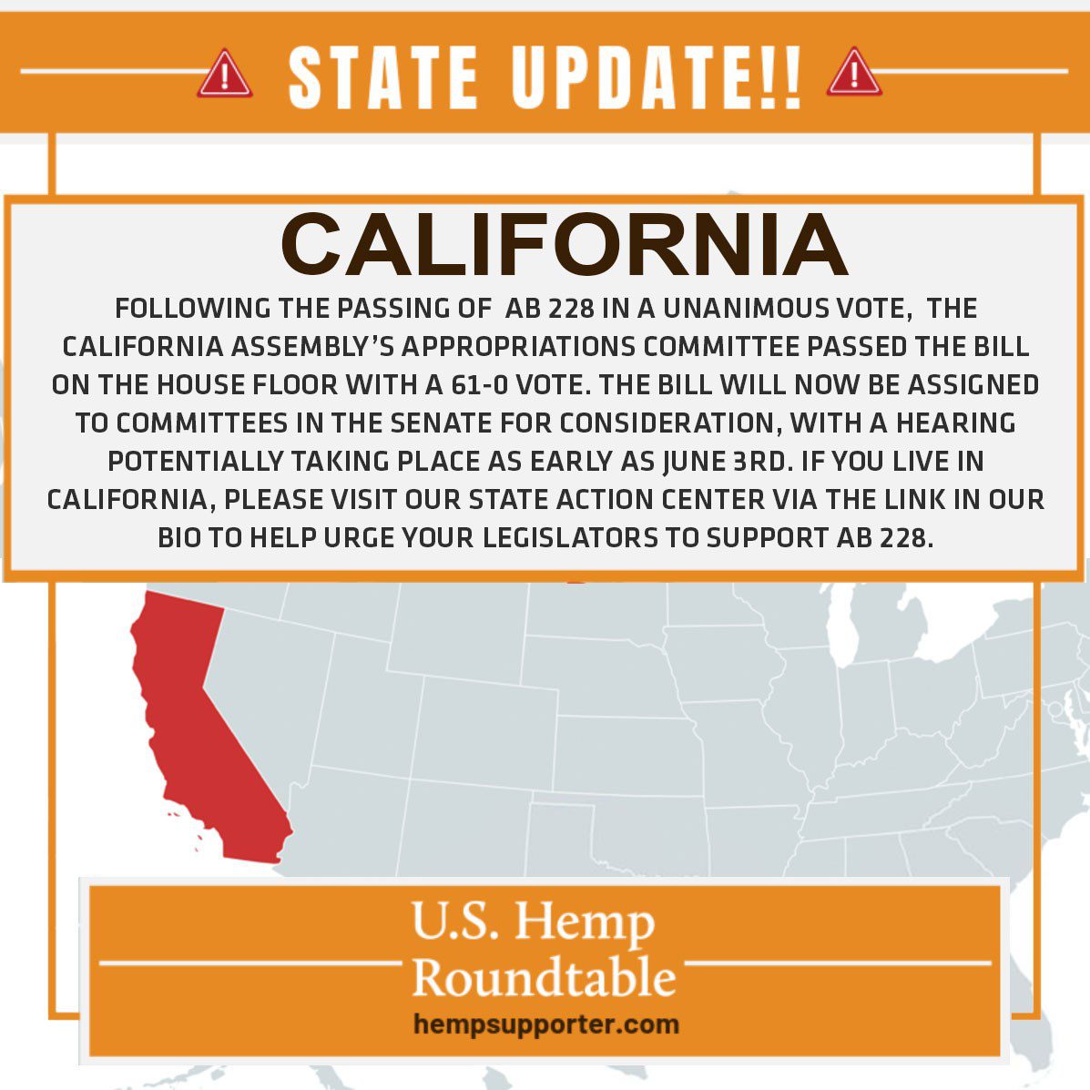 Hemp News From California - Hearing Update