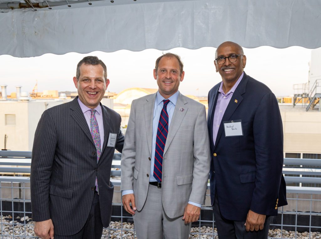 From left to right: Jonathan Miller, U.S. Hemp Roundtable General Counsel; Rep. Andy Barr (R-KY); Former Republican National Chair, Michael Steele
