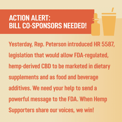 ACTION ALERT – Help Secure Co-Sponsors on HR 5587 that Would Prod FDA to Act on CBD