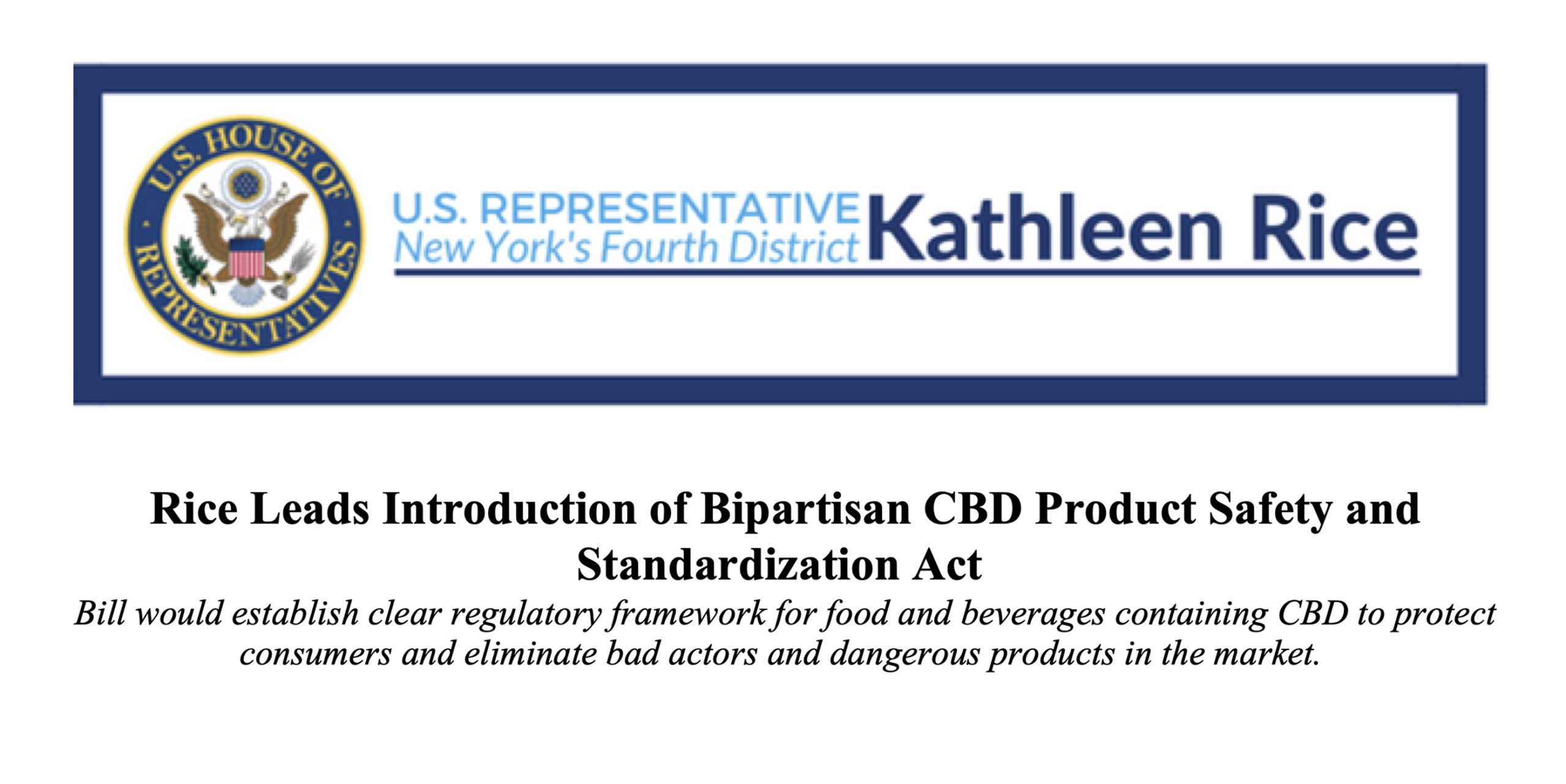 New U.S. House Bill Introduced To Regulate CBD Now!